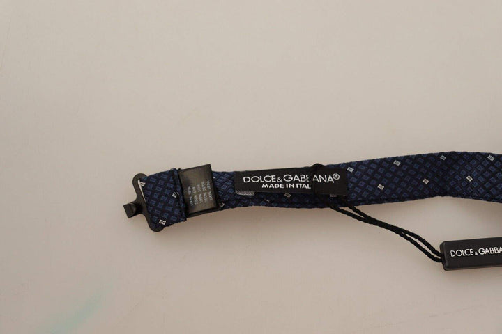 Dolce & Gabbana Dark Blue Patterned Adjustable Neck Papillon Bow Tie #men, Blue, Dolce & Gabbana, feed-1, Ties & Bowties - Men - Accessories at SEYMAYKA