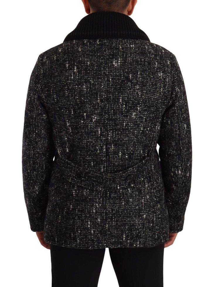 Dolce & Gabbana Black Wool Double Breasted Coat  Jacket #men, Black and Gray, Dolce & Gabbana, feed-1, IT48 | M, Jackets - Men - Clothing at SEYMAYKA