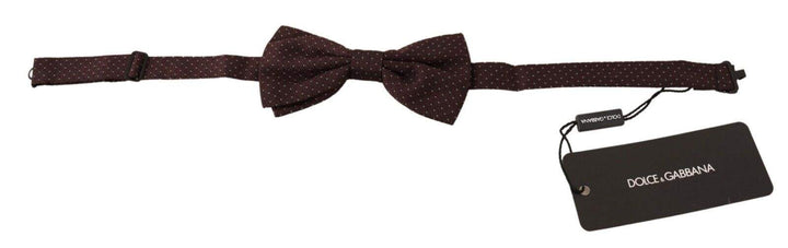Dolce & Gabbana Brown Dotted Silk Adjustable Neck Papillon Bow Tie #men, Brown, Dolce & Gabbana, feed-1, Ties & Bowties - Men - Accessories at SEYMAYKA