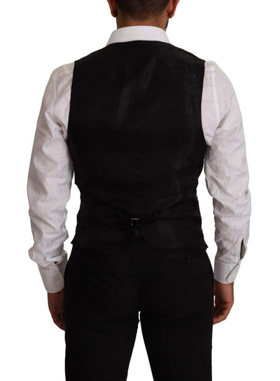 Dolce & Gabbana Black Wool Single Breasted Waistcoat Vest #men, Black, Dolce & Gabbana, feed-1, IT46 | S, Vests - Men - Clothing at SEYMAYKA