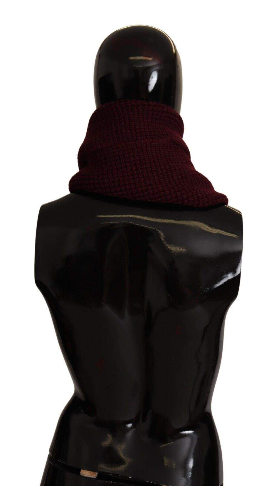 Dolce & Gabbana Dark Red Cashmere Logo Wrap Shawl Knitted Scarf Dolce & Gabbana, feed-1, Red, Scarves - Women - Accessories at SEYMAYKA