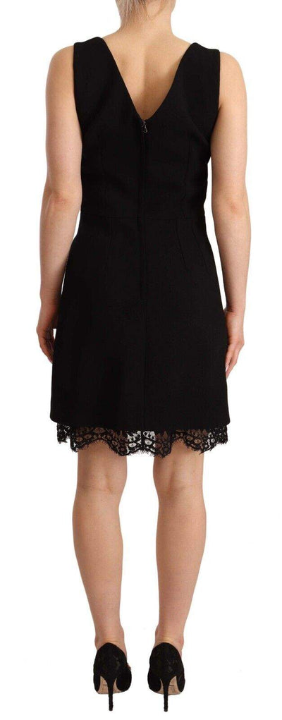 Dolce & Gabbana Black Lace Sheath A-line Mini SARTORIA Dress Black, Dolce & Gabbana, Dresses - Women - Clothing, feed-1, IT40|S at SEYMAYKA