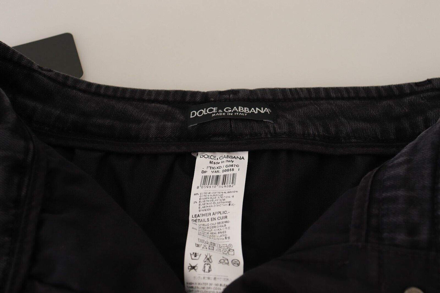 Dolce & Gabbana Gray Washed Mid Waist Wide Leg Denim Jeans Dolce & Gabbana, feed-1, Gray, IT40|S, Jeans & Pants - Women - Clothing at SEYMAYKA