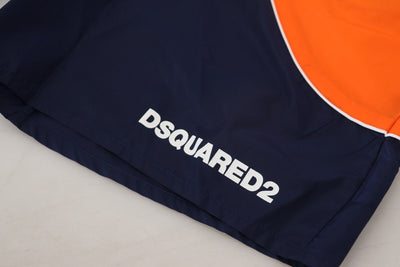 Dsquared² Multicolor Logo Print Men Beachwear Swimwear Short