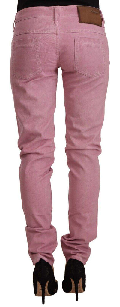 Acht Pink Cotton Slim Fit Women Denim Skinny Jeans Acht, feed-1, Jeans & Pants - Women - Clothing, Pink, W26 at SEYMAYKA