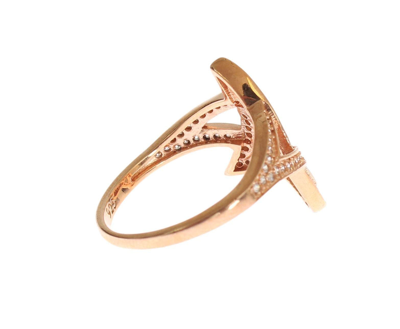 Nialaya Womens Clear CZ Gold 925 Silver Ring #women, Accessories - New Arrivals, EU54 | US7, EU56 | US8, feed-agegroup-adult, feed-color-gold, feed-gender-female, Gold, Nialaya, Rings - Women - Jewelry at SEYMAYKA