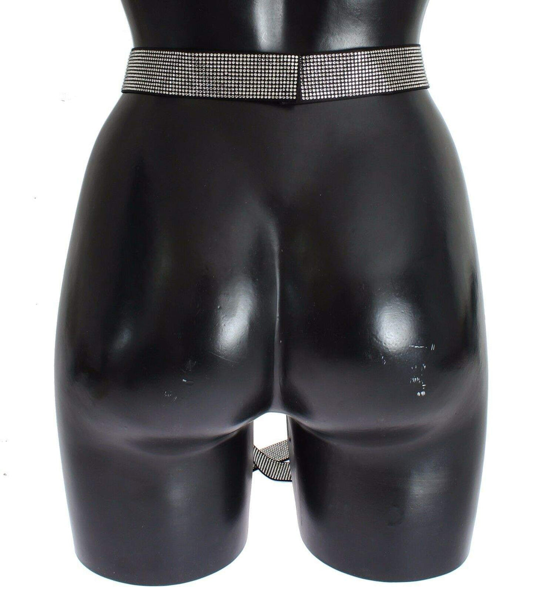 Dolce & Gabbana Black Silk Clear Crystal Bow Waist Belt #men, Accessories - New Arrivals, Belts - Men - Accessories, Black, Dolce & Gabbana, feed-agegroup-adult, feed-color-Black, feed-gender-male, S at SEYMAYKA