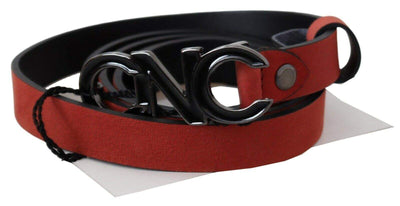 Costume National Red Black Leather Black Logo Buckle Blood Belt 85 cm / 34 Inches, Belts - Women - Accessories, Costume National, feed-agegroup-adult, feed-color-Red, feed-gender-female, Red at SEYMAYKA