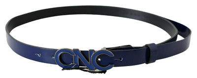 Costume National Blue Leather Logo Skinny Fashion  Belt #men, 85 cm / 34 Inches, Belts - Men - Accessories, Blue, Costume National, feed-agegroup-adult, feed-color-Blue, feed-gender-male at SEYMAYKA