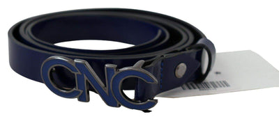 Costume National Blue Leather Logo Skinny Fashion  Belt #men, 85 cm / 34 Inches, Belts - Men - Accessories, Blue, Costume National, feed-agegroup-adult, feed-color-Blue, feed-gender-male at SEYMAYKA