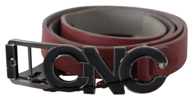 Costume National Maroon Skinny Leather Logo Fashion Belt 100 cm / 40 Inches, Belts - Women - Accessories, Costume National, feed-agegroup-adult, feed-color-marrone, feed-gender-female, Marrone at SEYMAYKA