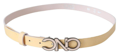 Costume National Beige Leather Pink Letter Logo Belt 85 cm / 34 Inches, Beige, Belts - Women - Accessories, Costume National, feed-agegroup-adult, feed-color-Beige, feed-gender-female at SEYMAYKA
