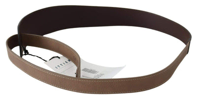 GF Ferre Brown Genuine Leather Logo Wide Waist Belt 70 cm / 28 Inches, Belts - Women - Accessories, Brown, feed-agegroup-adult, feed-color-Brown, feed-gender-female, GF Ferre at SEYMAYKA