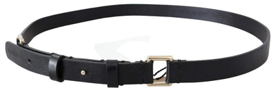 GF Ferre Black Solid Genuine Leather Waist Fashion Belt 85 cm / 34 Inches, Belts - Women - Accessories, Black, feed-agegroup-adult, feed-color-Black, feed-gender-female, GF Ferre at SEYMAYKA