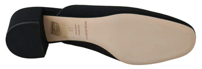 Dolce & Gabbana Black Grosgrain Slides Sandals Women Shoes Black, Dolce & Gabbana, EU35.5/US5, EU35/US4.5, EU36.5/US6, feed-agegroup-adult, feed-color-Black, feed-gender-female, Flat Shoes - Women - Shoes at SEYMAYKA
