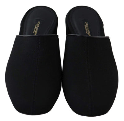 Dolce & Gabbana Black Grosgrain Slides Sandals Women Shoes Black, Dolce & Gabbana, EU35.5/US5, EU35/US4.5, EU36.5/US6, feed-agegroup-adult, feed-color-Black, feed-gender-female, Flat Shoes - Women - Shoes at SEYMAYKA