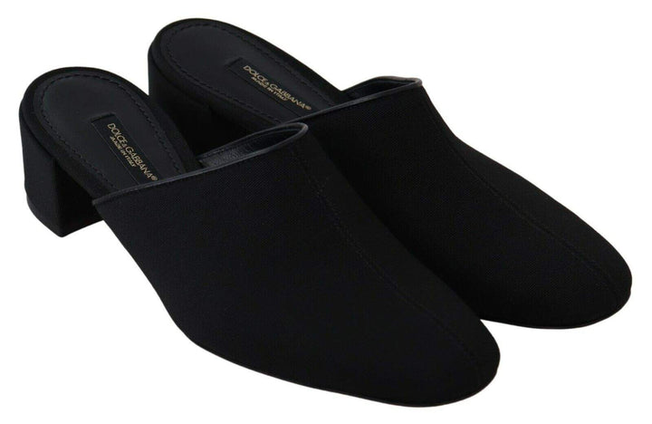 Dolce & Gabbana Black Grosgrain Slides Sandals Women Shoes Black, Dolce & Gabbana, EU35.5/US5, EU35/US4.5, EU36.5/US6, feed-agegroup-adult, feed-color-Black, feed-gender-female, Flat Shoes - Women - Shoes at SEYMAYKA