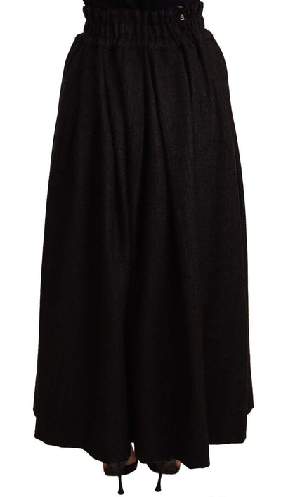 Dolce & Gabbana Black Wool High Waist Maxi PIECE Skirt Black, Dolce & Gabbana, feed-agegroup-adult, feed-color-Black, feed-gender-female, IT40|S, Skirts - Women - Clothing at SEYMAYKA