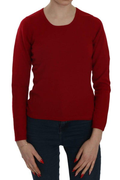 MILA SCHÖN Red Round Neck Pullover Cashmere Sweater feed-agegroup-adult, feed-color-Red, feed-gender-female, L, M, MILA SCHÖN, Red, S, Sweaters - Women - Clothing, XS at SEYMAYKA