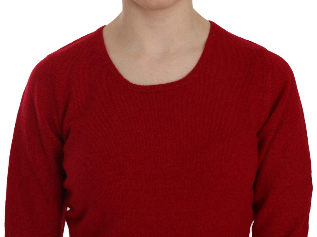 MILA SCHÖN Red Round Neck Pullover Cashmere Sweater feed-agegroup-adult, feed-color-Red, feed-gender-female, L, M, MILA SCHÖN, Red, S, Sweaters - Women - Clothing, XS at SEYMAYKA