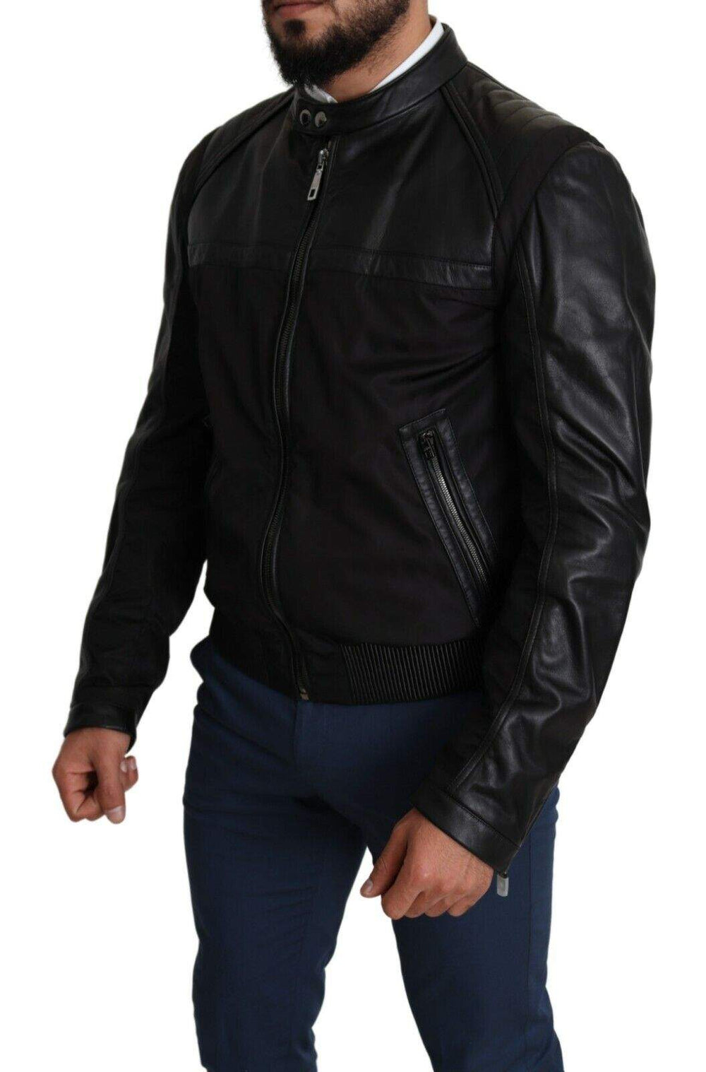 Dolce & Gabbana Black Nylon Full Zip Men Bomber Coat Jacket #men, Black, Dolce & Gabbana, feed-agegroup-adult, feed-color-Black, feed-gender-male, IT52 | XL, Jackets - Men - Clothing at SEYMAYKA