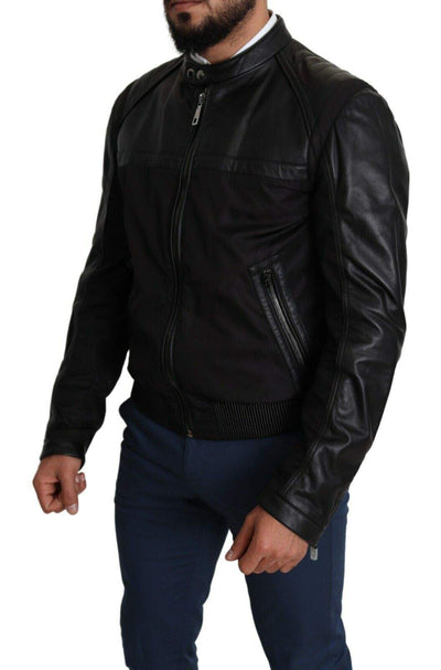 Dolce & Gabbana Black Nylon Full Zip Men Bomber Coat Jacket #men, Black, Dolce & Gabbana, feed-agegroup-adult, feed-color-Black, feed-gender-male, IT52 | XL, Jackets - Men - Clothing at SEYMAYKA