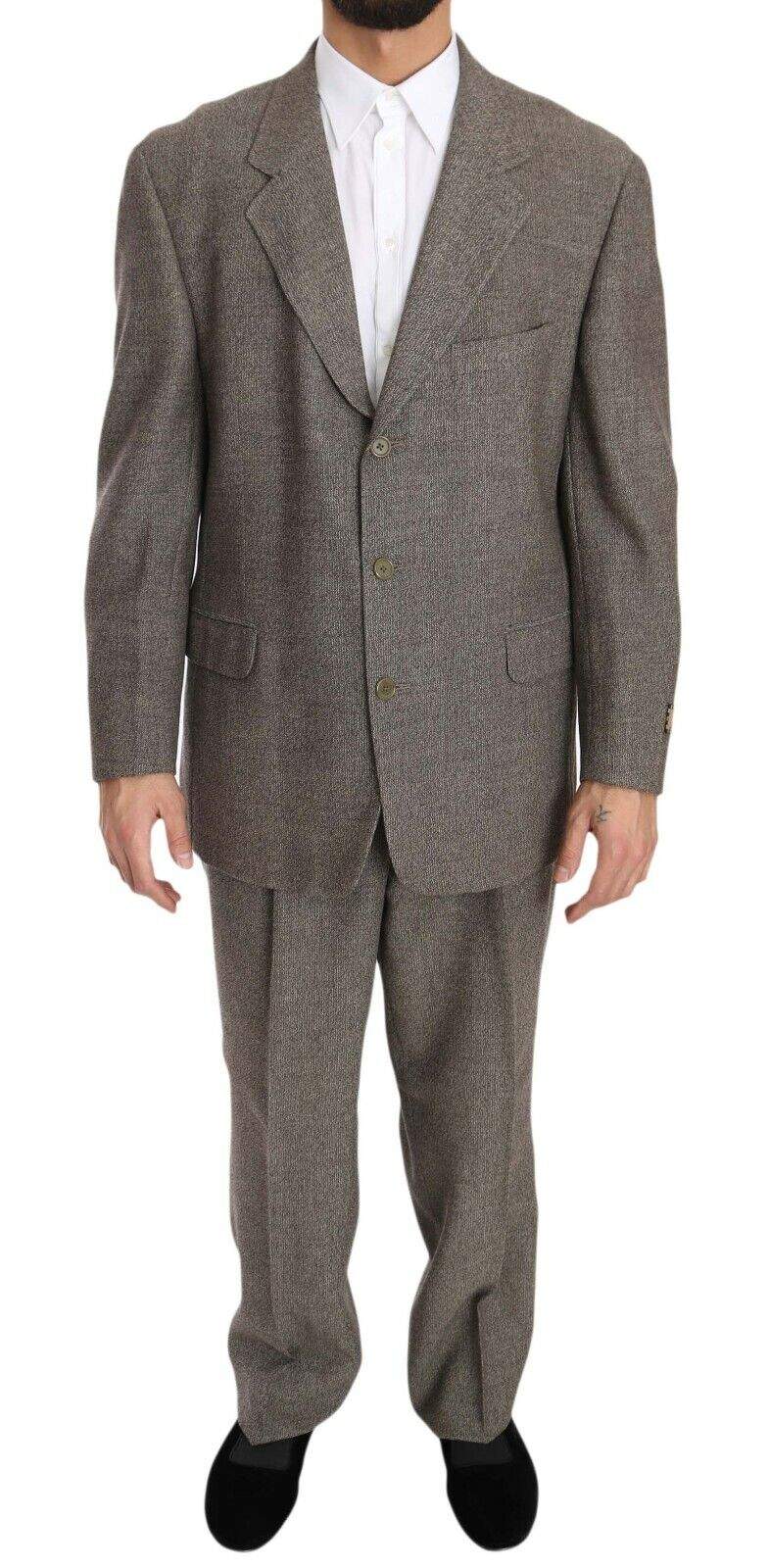 Fendi Brown Wool Regular Single  Breasted Suit #men, Brown, feed-agegroup-adult, feed-color-Brown, feed-gender-male, Fendi, IT52 | L, IT54 | XL, Suits - Men - Clothing at SEYMAYKA