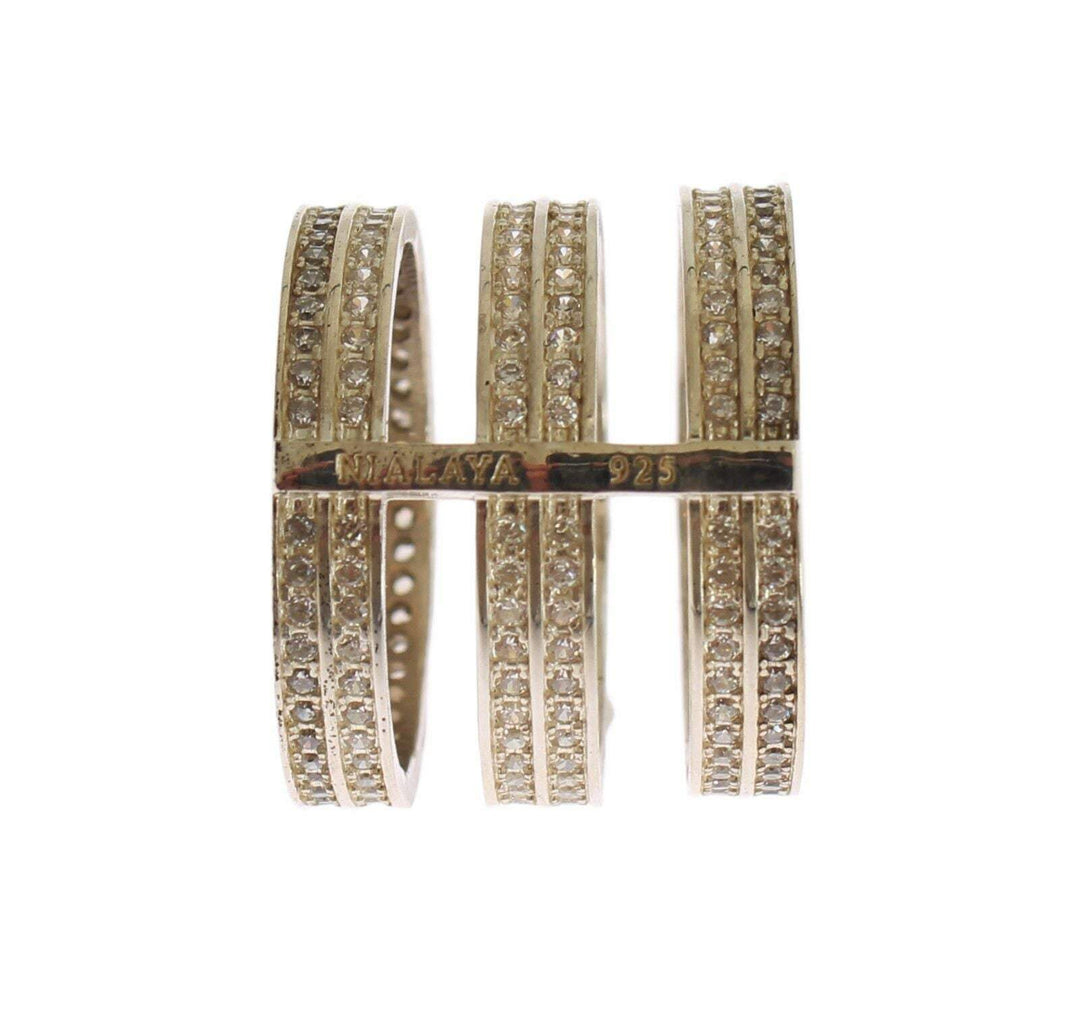 Nialaya Authentic  Clear CZ 925 Sterling Silver Ring EU49 | US5, EU52 | US6, EU54 | US7, EU56 | US8, feed-1, Nialaya, Rings - Women - Jewelry, Silver at SEYMAYKA