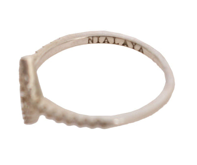 Nialaya Silver Rhombus  Clear CZ 925 Silver Ring EU50 | US5, EU52 | US6, feed-1, Nialaya, Rings - Women - Jewelry, Silver at SEYMAYKA