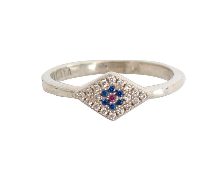 Nialaya Blue Red CZ 925 Silver Clear Ring EU56 | US8, feed-1, Nialaya, Rings - Women - Jewelry, Silver at SEYMAYKA