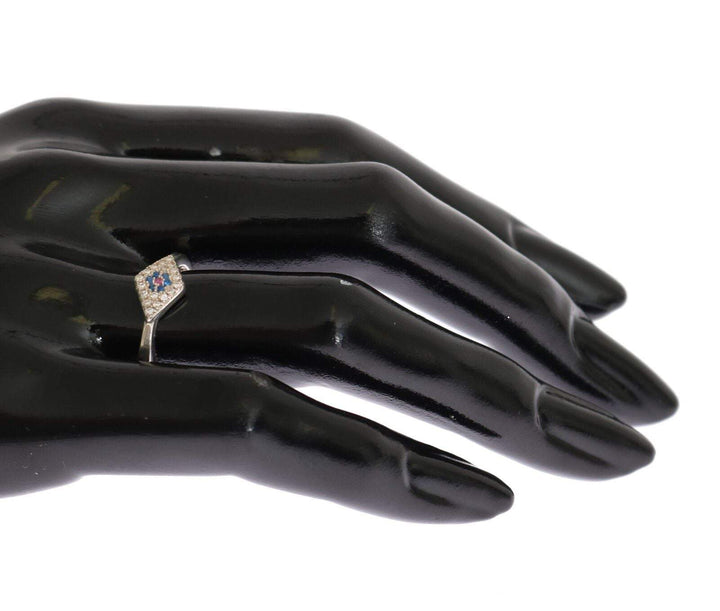 Nialaya Blue Red CZ 925 Silver Clear Ring EU56 | US8, feed-1, Nialaya, Rings - Women - Jewelry, Silver at SEYMAYKA