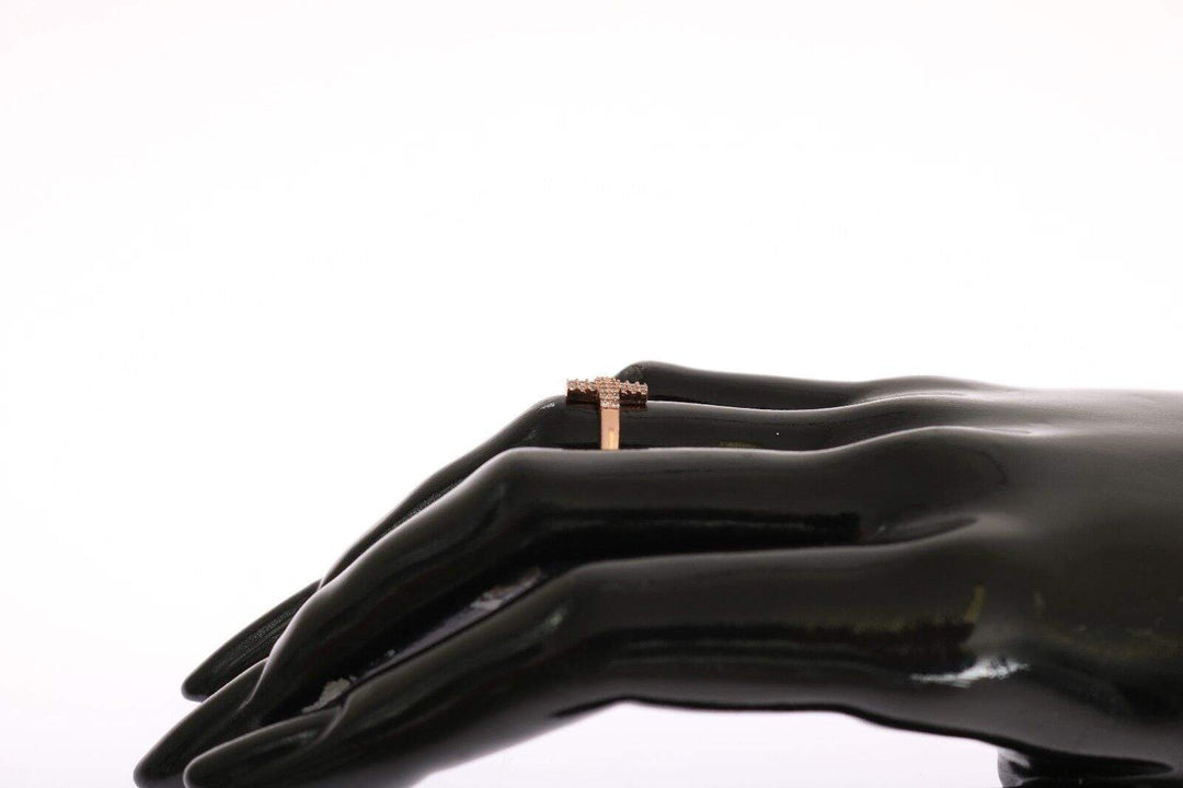 Nialaya Pink Gold 925 Silver  Cross CZ Ring EU49 | US5, EU52 | US6, EU54 | US7, EU56 | US8, feed-1, Nialaya, Pink, Rings - Women - Jewelry at SEYMAYKA