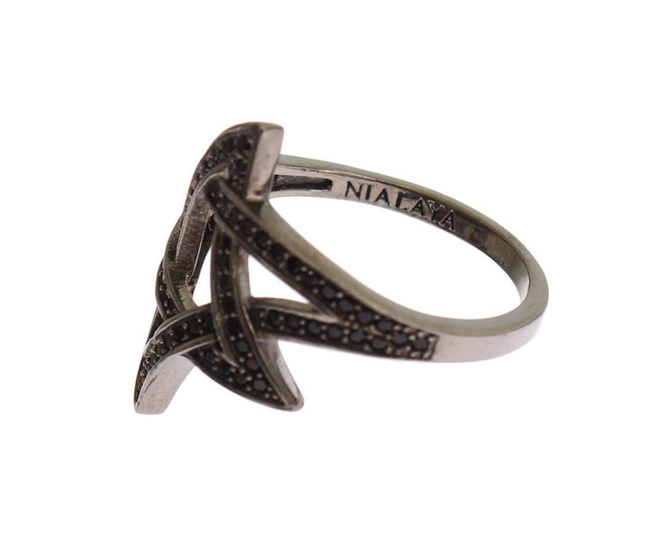 Nialaya Black CZ Rhodium 925 Silver  Ring Black, Dolce & Gabbana, EU52 | US6, EU54 | US7, EU56 | US8, feed-1, Rings - Women - Jewelry at SEYMAYKA