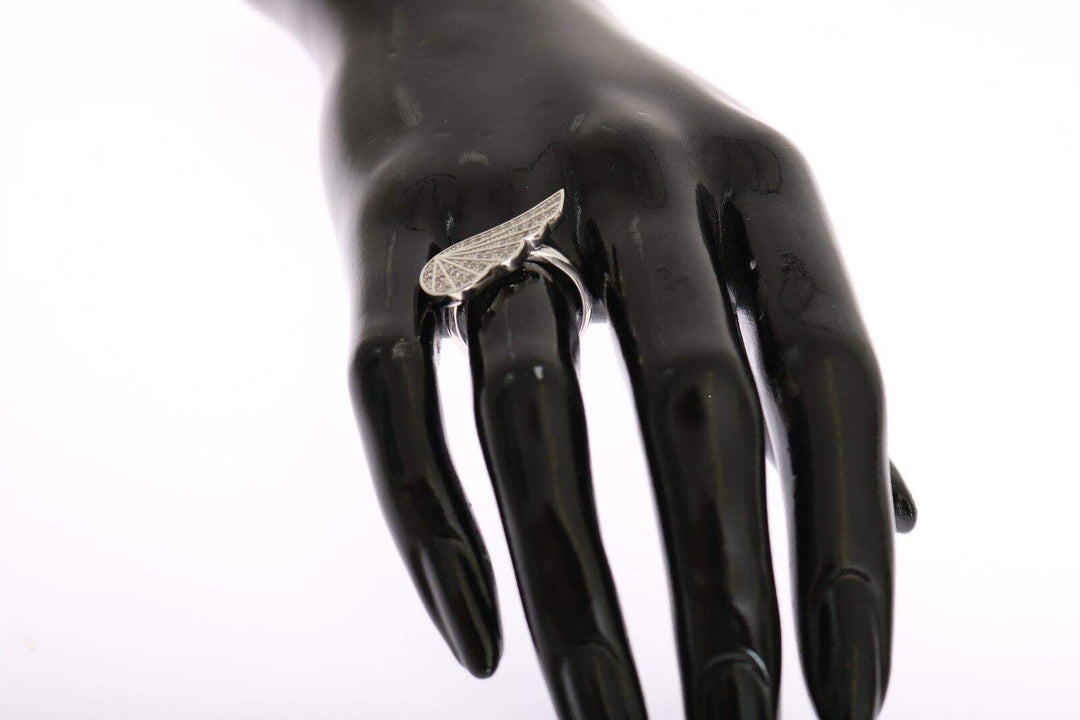 Nialaya Silver  Wing Clear CZ 925 Silver Ring EU52 | US6, EU54 | US7, EU56 | US8, feed-1, Nialaya, Rings - Women - Jewelry, Silver at SEYMAYKA