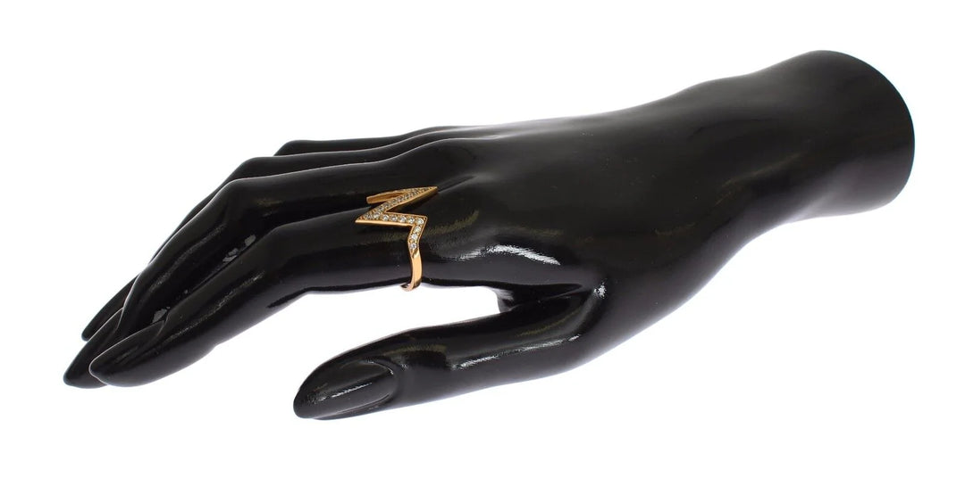 Nialaya Gold 925 Silver s Clear CZ 18K Ring EU56 | US8, feed-1, Gold, Nialaya, Rings - Women - Jewelry at SEYMAYKA