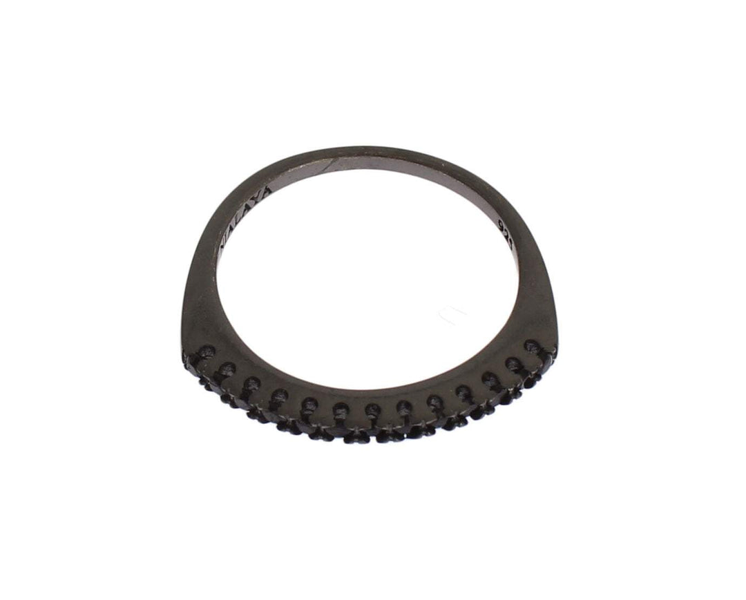Nialaya Black CZ Rhodium 925 Silver  Ring Black, EU44 | US3, EU47 | US4, EU49 | US5, EU52 | US6, EU54 | US7, EU56 | US8, feed-1, Nialaya, Rings - Women - Jewelry at SEYMAYKA