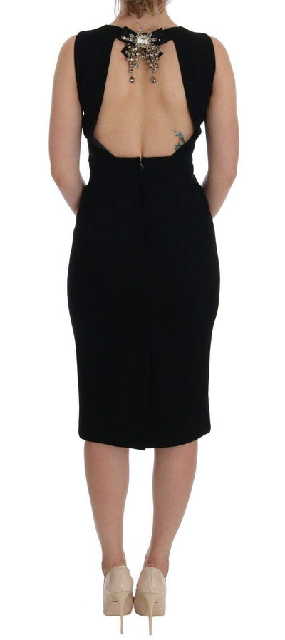 Dolce & Gabbana Black Stretch Crystal Sheath Gown Dress Black, Dolce & Gabbana, Dresses - Women - Clothing, feed-1, IT38|XS at SEYMAYKA