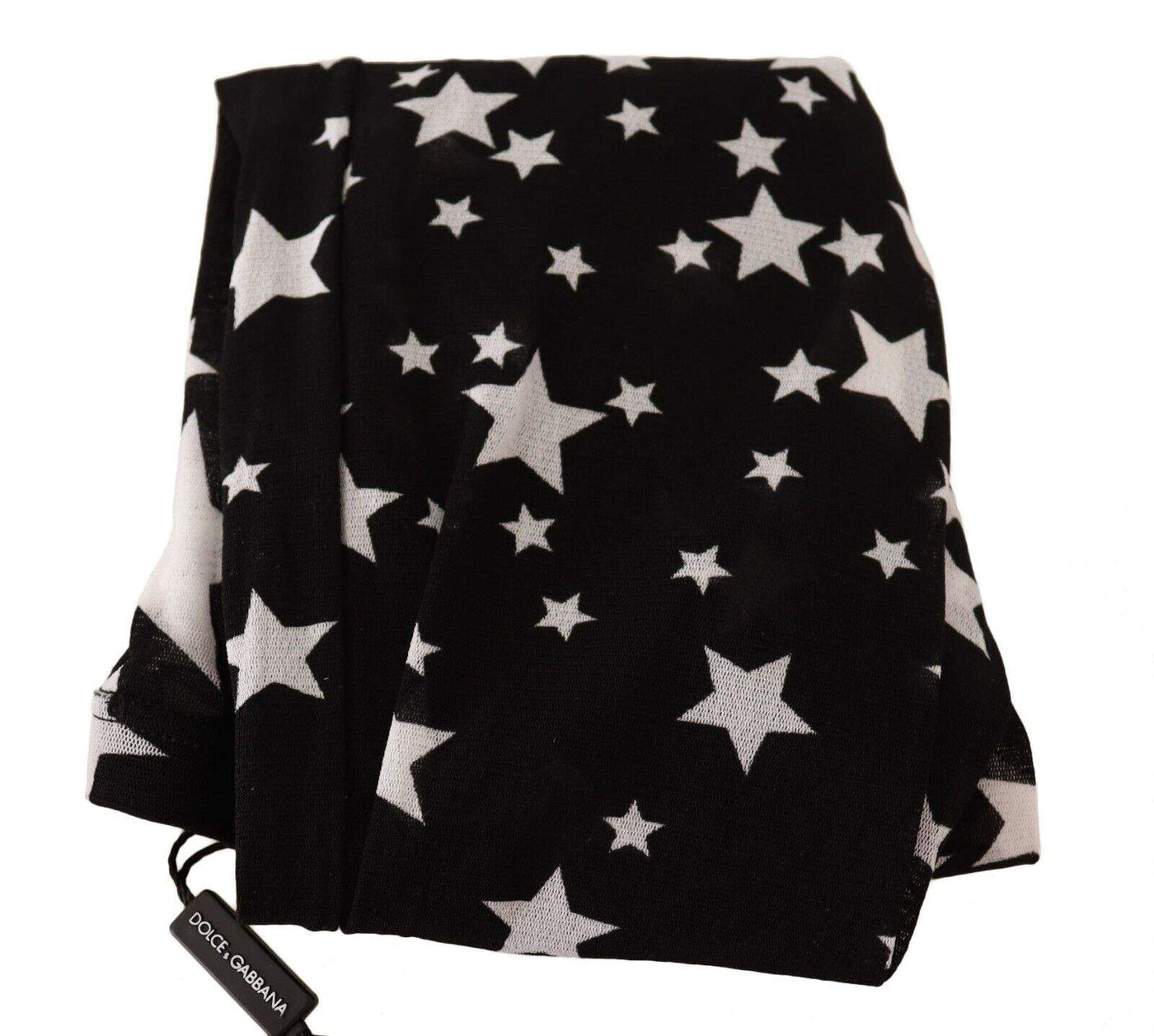 Dolce & Gabbana Black White Stars Print Nylon Stockings Black/White, Dolce & Gabbana, feed-1, M, Tights & Socks - Women - Clothing at SEYMAYKA