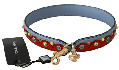 Dolce & Gabbana Blue and red Shoulder Strap Leather Blue Handbag Accessory #men, Blue, Dolce & Gabbana, feed-1, Other - Men - Accessories at SEYMAYKA