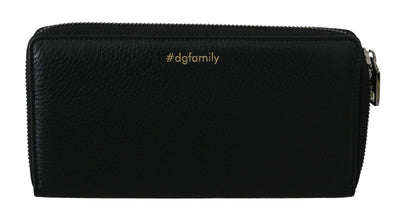 Dolce & Gabbana Black Leather #DGFAMILY Zipper Continental s Wallet #men, Black, Dolce & Gabbana, feed-1, Wallets - Men - Bags at SEYMAYKA