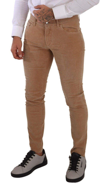 Dolce & Gabbana Brown Corduroy Cotton Skinny Slim Fit Jeans #men, Brown, Dolce & Gabbana, feed-1, IT48 | M, Jeans & Pants - Men - Clothing at SEYMAYKA