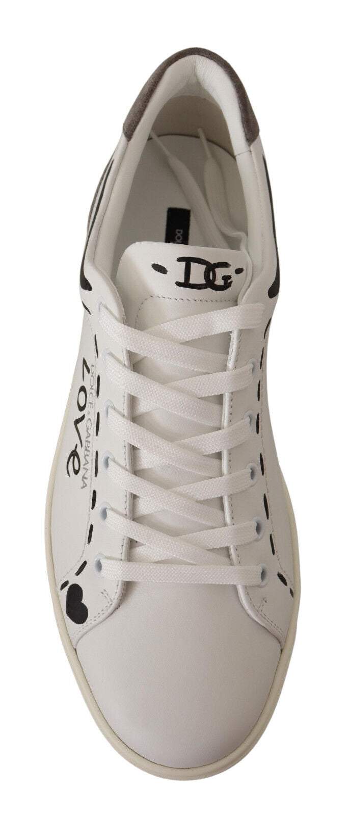 Dolce & Gabbana White Leather Gray LOVE Casual Sneakers Shoes #men, Dolce & Gabbana, EU39.5/US6.5, EU40/US7, EU41.5/US8.5, EU41/US8, EU42.5/US9.5, EU42/US9, EU43/US10, EU44/US11, feed-1, Sneakers - Men - Shoes, White at SEYMAYKA