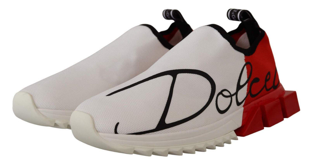 Dolce & Gabbana White Red Sorrento Sandals Sneakers #men, Dolce & Gabbana, EU39/US6, EU40/US7, EU44.5/US11.5, feed-1, Sneakers - Men - Shoes, White at SEYMAYKA