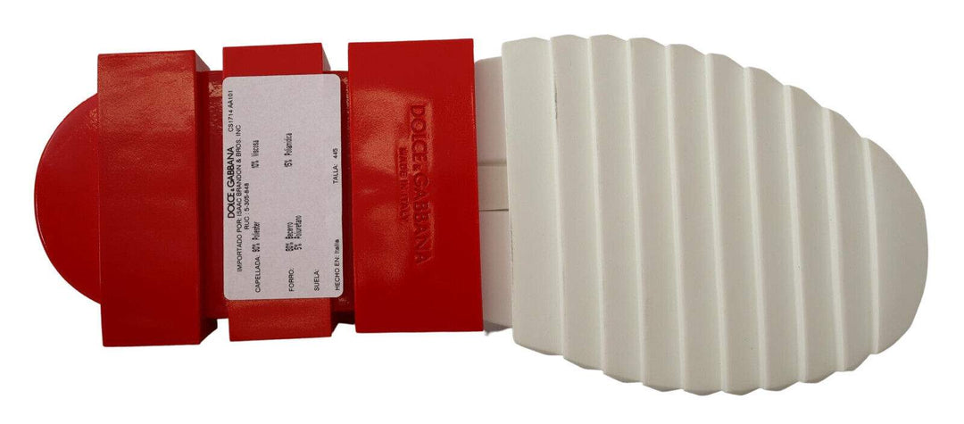 Dolce & Gabbana White Red Sorrento Sandals Sneakers #men, Dolce & Gabbana, EU39/US6, EU40/US7, EU44.5/US11.5, feed-1, Sneakers - Men - Shoes, White at SEYMAYKA