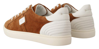 Dolce & Gabbana Brown Suede Leather Low Tops Sneakers Shoes #men, Brown, Dolce & Gabbana, EU41.5/US8.5, EU41/US8, EU43.5/US10.5, EU43/US10, EU44/US11, feed-1, Sneakers - Men - Shoes at SEYMAYKA
