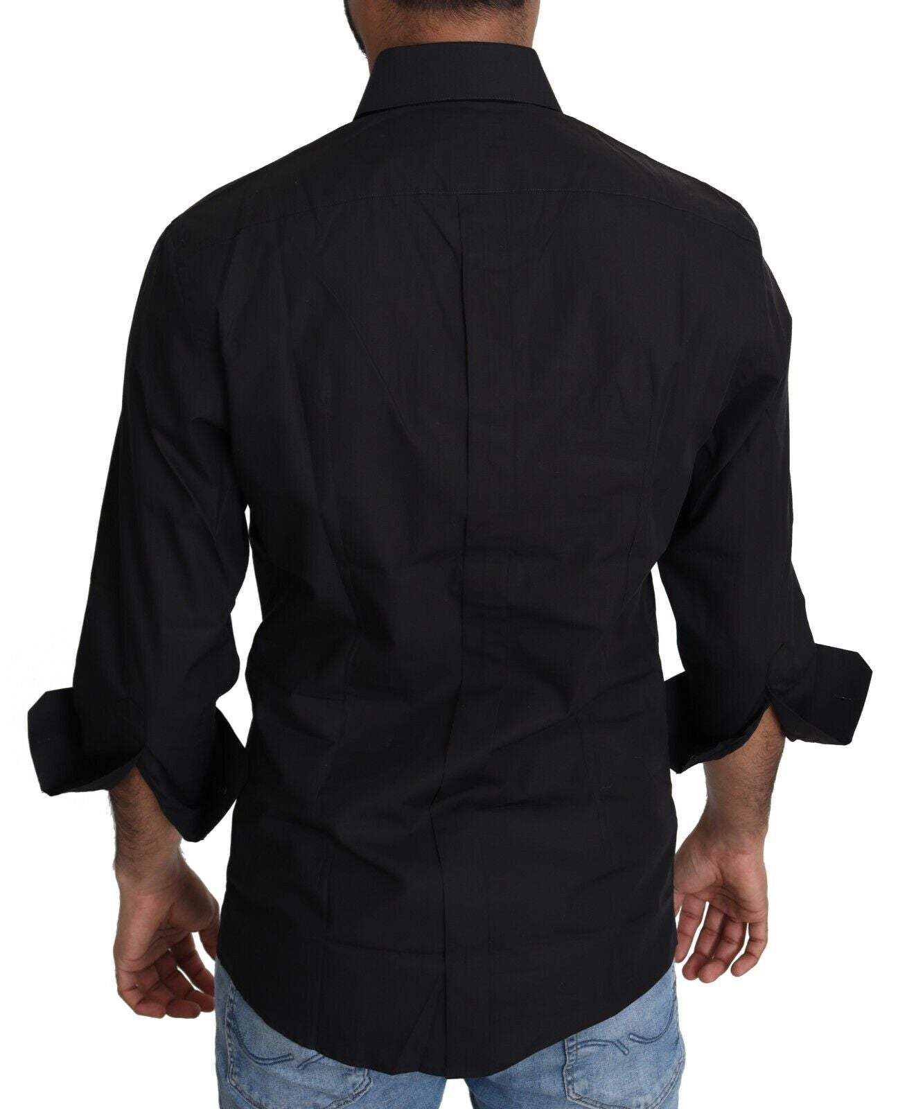 Dolce & Gabbana Black Cotton Formal Dress  Top Shirt #men, Black, Dolce & Gabbana, feed-1, IT38 | XS, Shirts - Men - Clothing at SEYMAYKA