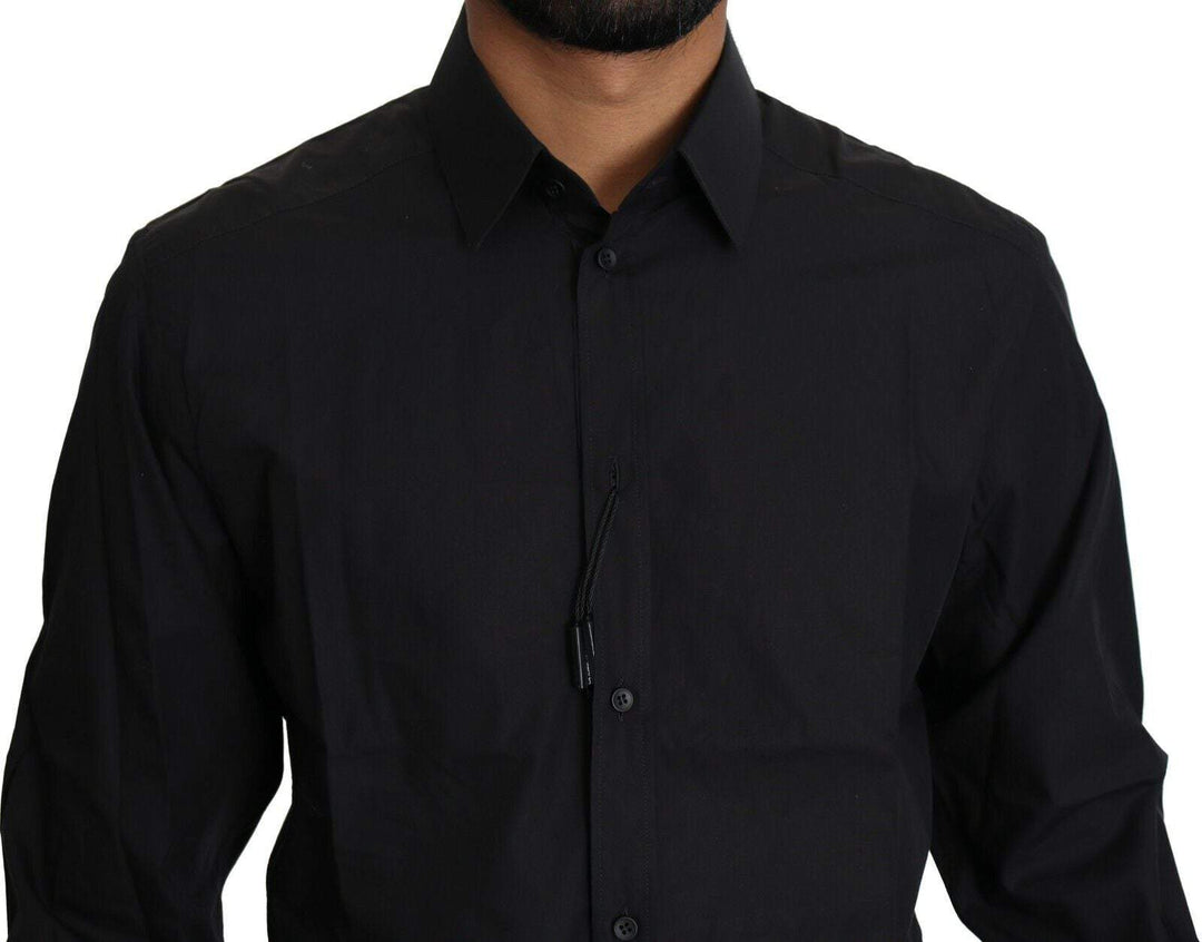 Dolce & Gabbana Black Cotton Formal Dress  Top Shirt #men, Black, Dolce & Gabbana, feed-1, IT38 | XS, Shirts - Men - Clothing at SEYMAYKA