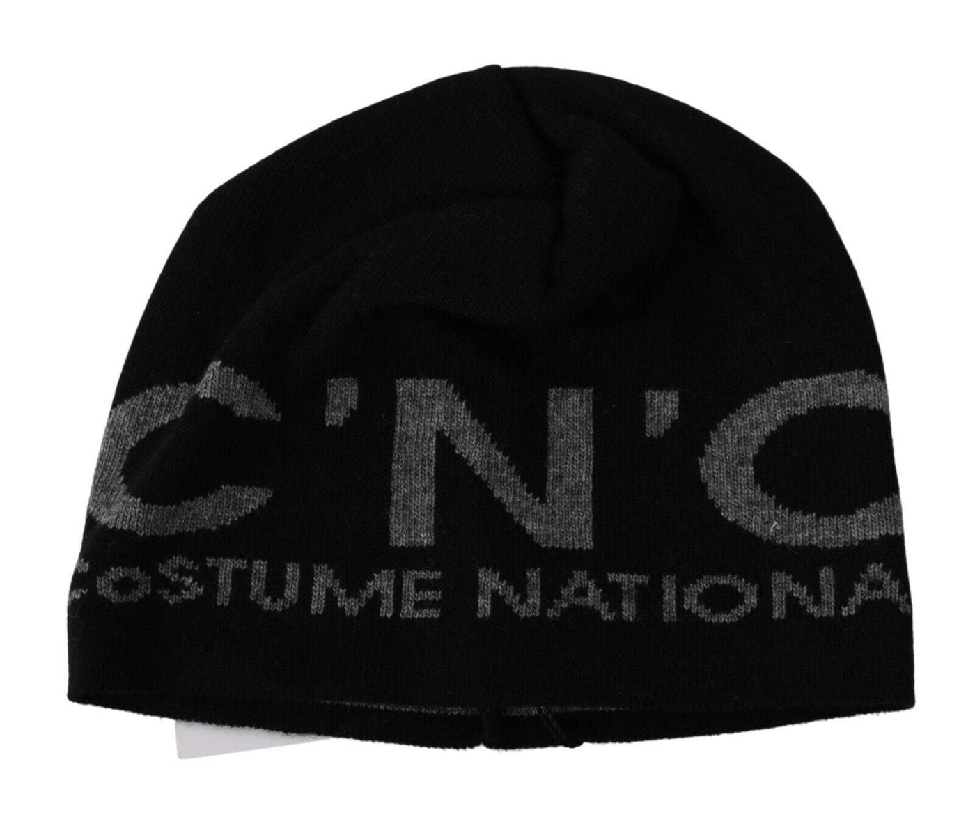 Costume National Beanie Black Wool Blend Branded Hat #men, Black, Costume National, feed-1, Hats & Caps - Men - Accessories at SEYMAYKA