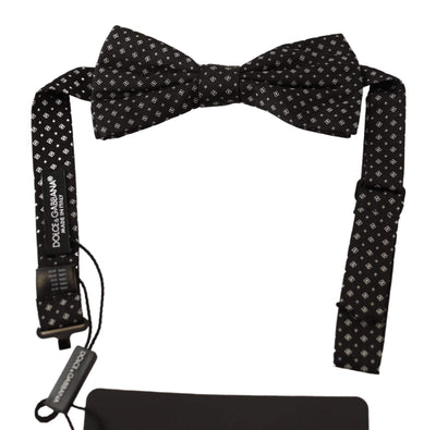 Dolce & Gabbana Black 100% Silk Adjustable Neck Papillon Tie #men, Black, Dolce & Gabbana, feed-1, Ties & Bowties - Men - Accessories at SEYMAYKA
