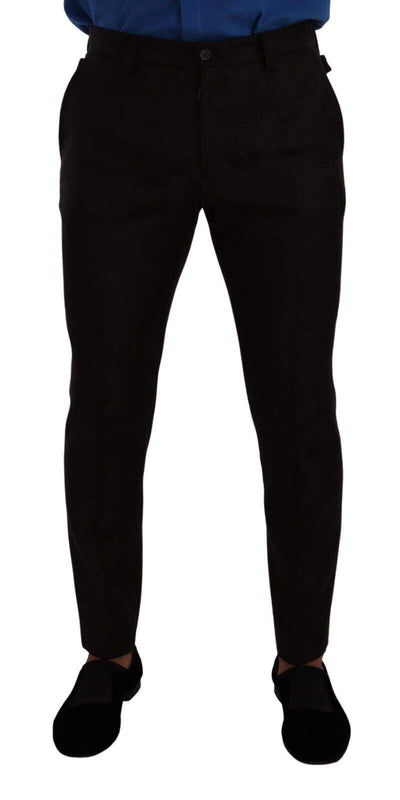 Dolce & Gabbana Bordeaux Wool Skinny DG Logo Dress Pants #men, Bordeaux, Dolce & Gabbana, feed-1, IT48 | M, Jeans & Pants - Men - Clothing at SEYMAYKA
